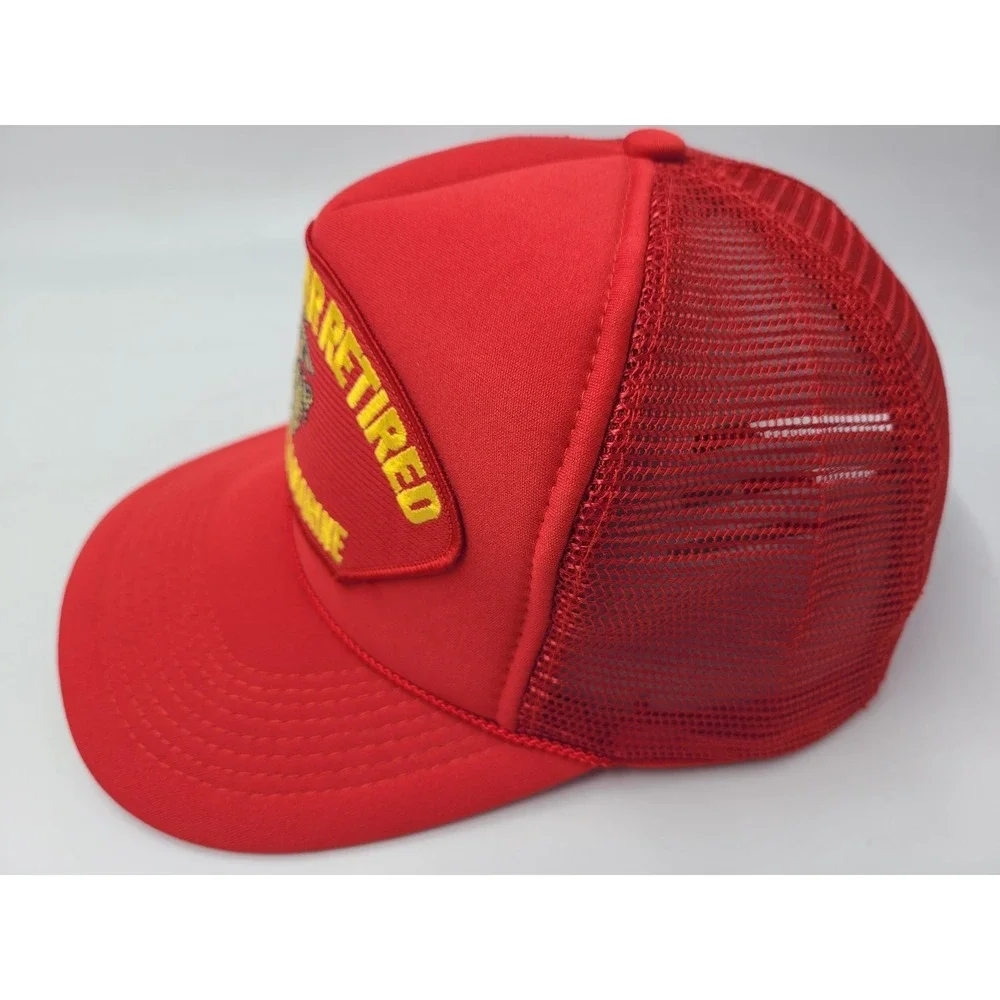 Vintage USMC Never Retired Always A Marine Patch‎ Mesh Trucker Snapback Hat Cap
